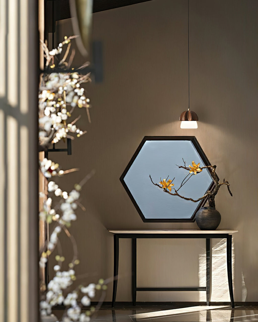 Lustra Suspension Champignon Cluster Bois & Verre - Neutralighting