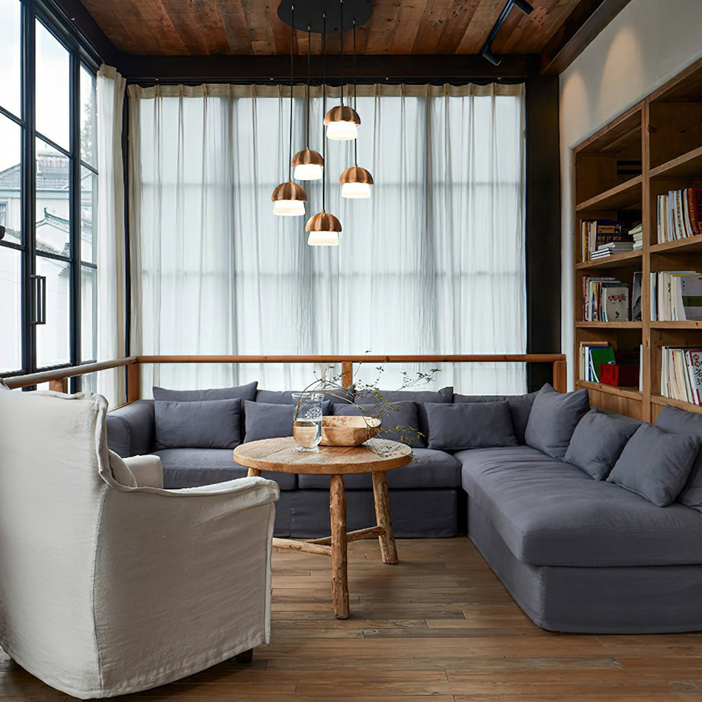 Lustra Suspension Champignon Cluster Bois & Verre - Neutralighting