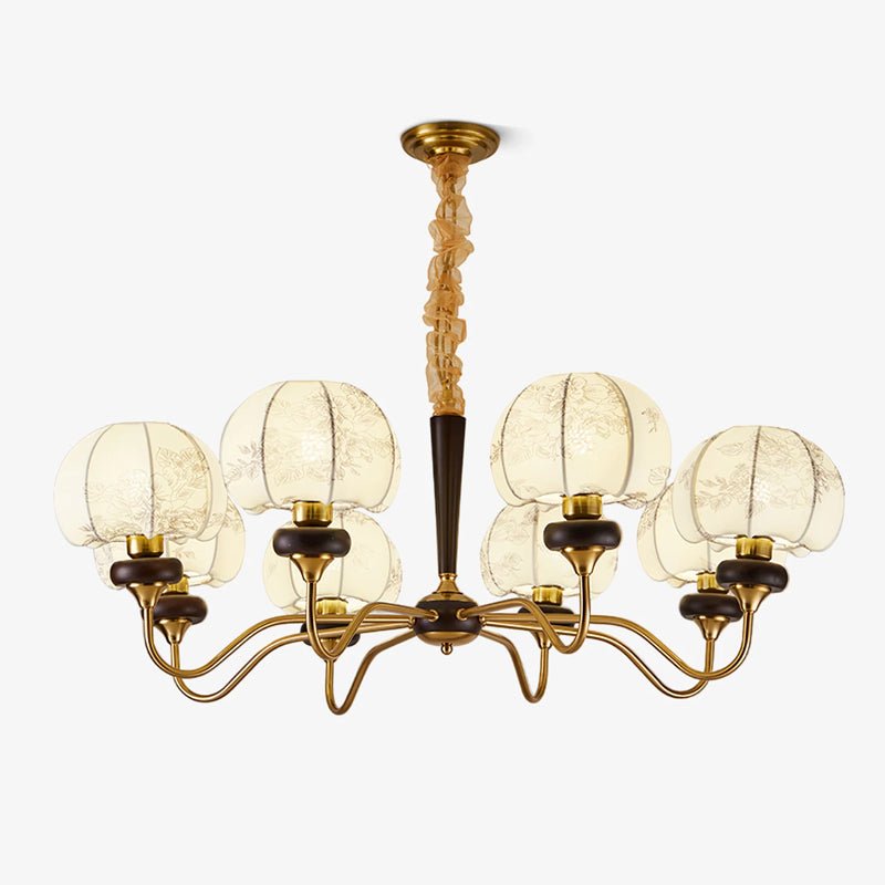 Orchid Chandelier en Tissu Vintage - Neutralighting