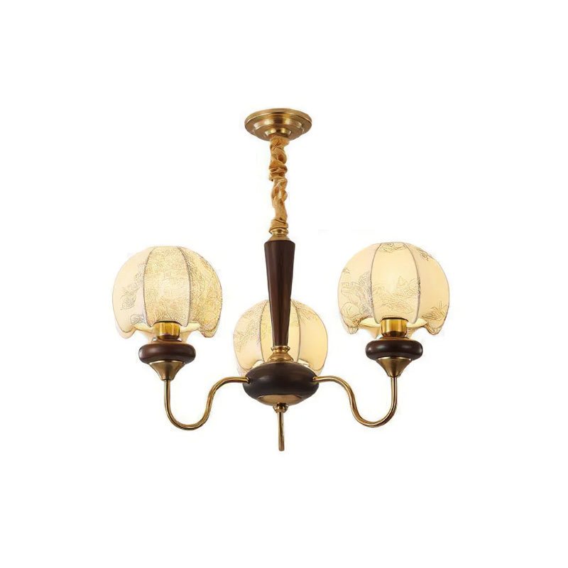 Orchid Chandelier en Tissu Vintage - Neutralighting