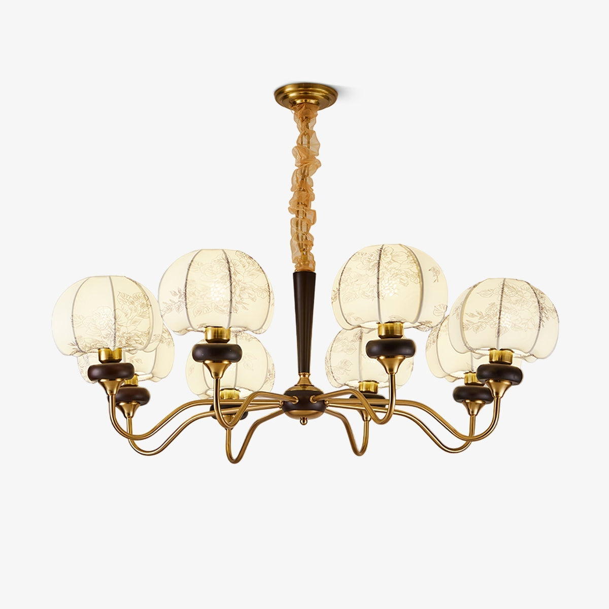 Orchid Chandelier en Tissu Vintage - Neutralighting
