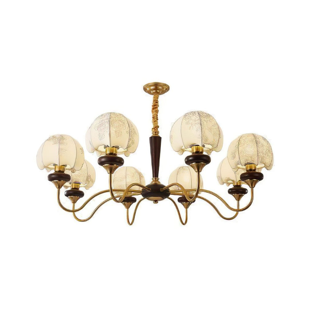 Orchid Chandelier en Tissu Vintage - Neutralighting