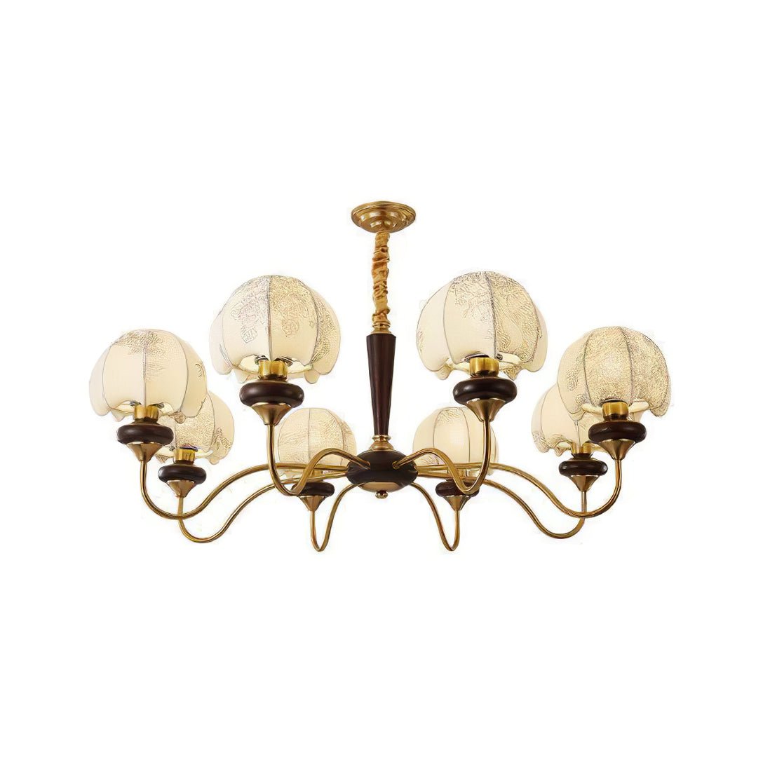 Orchid Chandelier en Tissu Vintage - Neutralighting