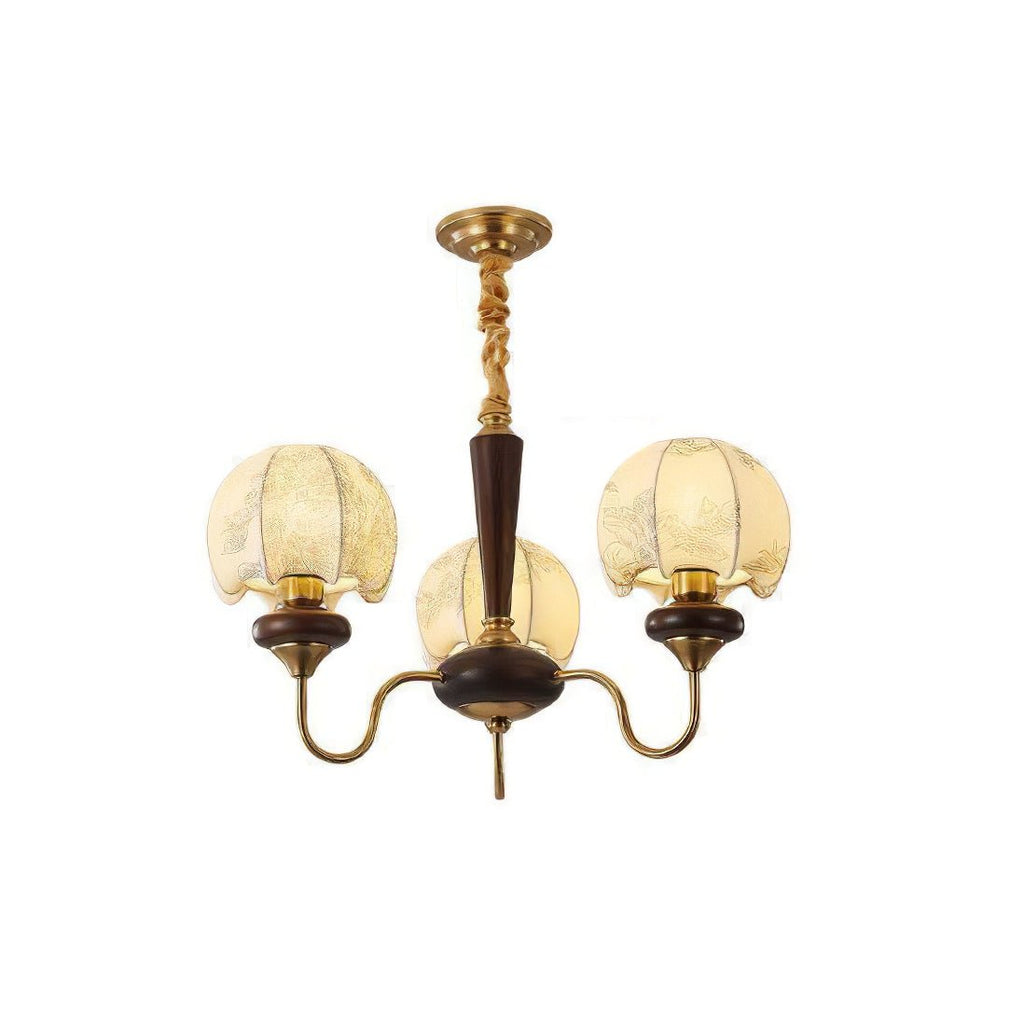 Orchid Chandelier en Tissu Vintage - Neutralighting