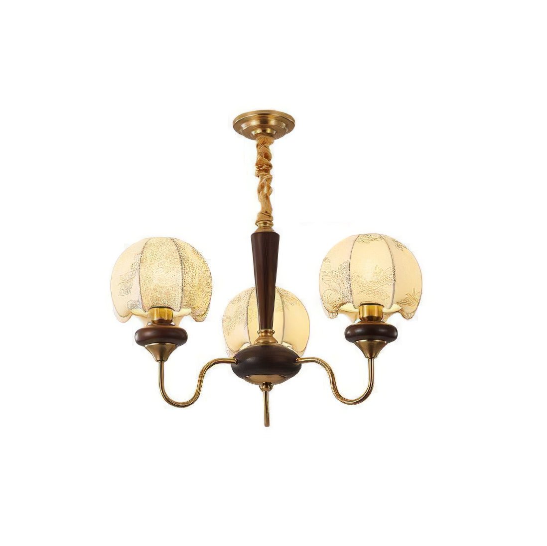 Orchid Chandelier en Tissu Vintage - Neutralighting