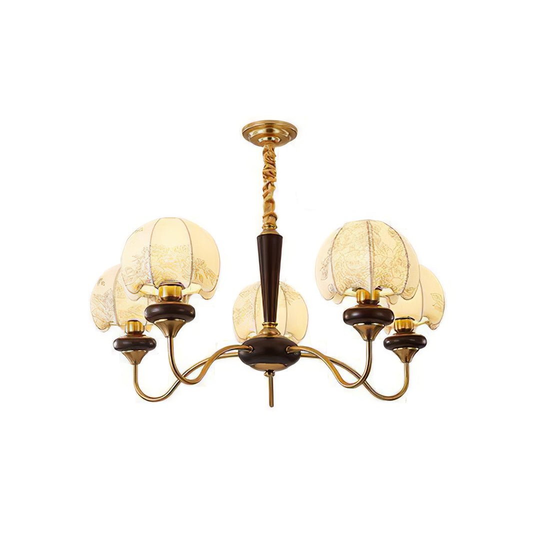 Orchid Chandelier en Tissu Vintage - Neutralighting