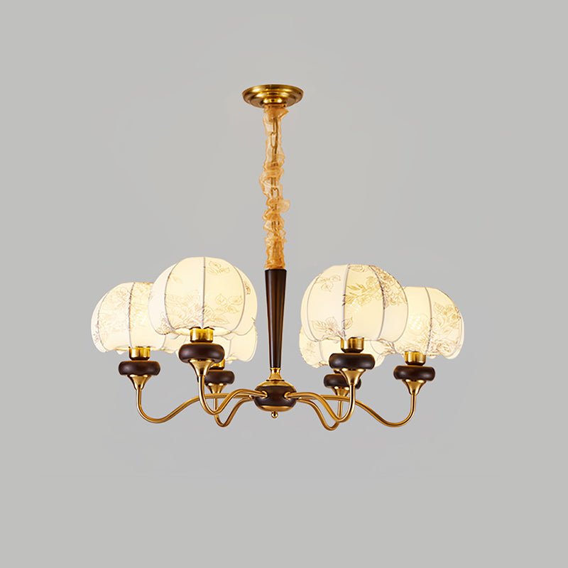 Orchid Chandelier en Tissu Vintage - Neutralighting