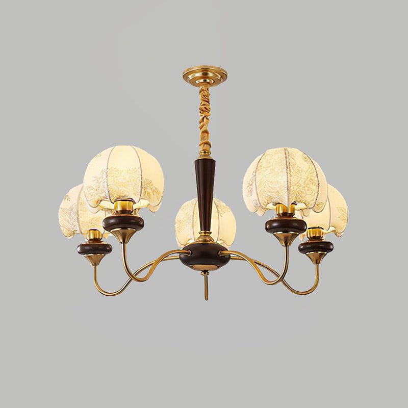 Orchid Chandelier en Tissu Vintage - Neutralighting