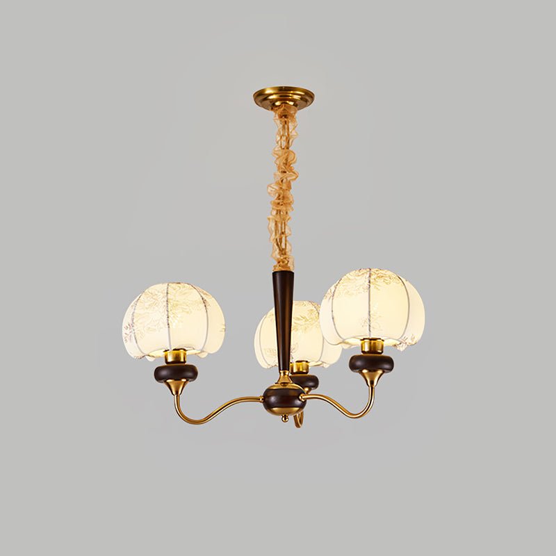 Orchid Chandelier en Tissu Vintage - Neutralighting