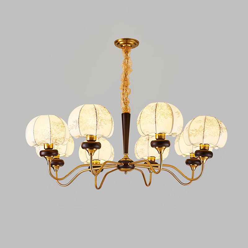 Orchid Chandelier en Tissu Vintage - Neutralighting