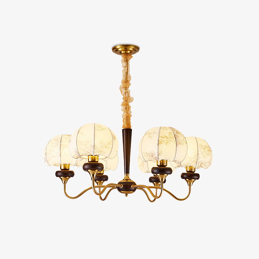 Orchid Chandelier en Tissu Vintage - Neutralighting