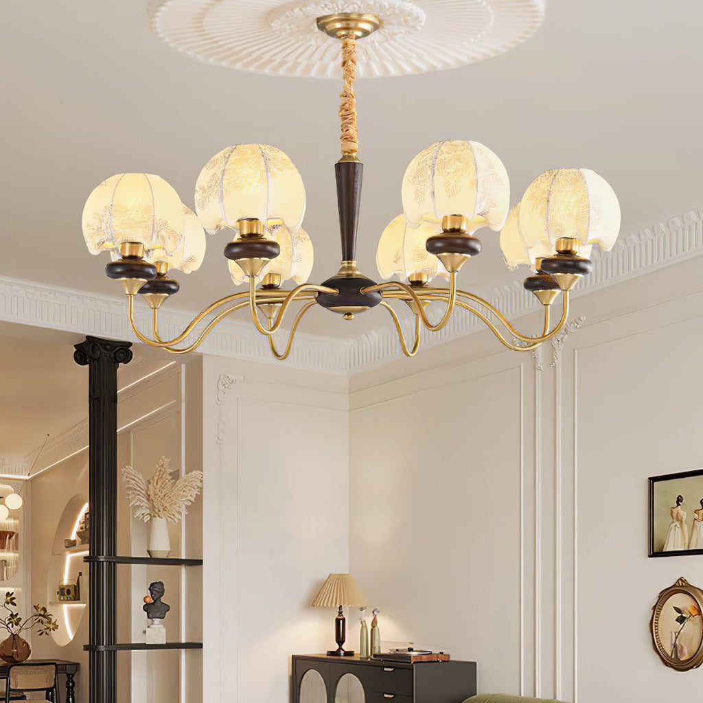 Orchid Chandelier en Tissu Vintage - Neutralighting