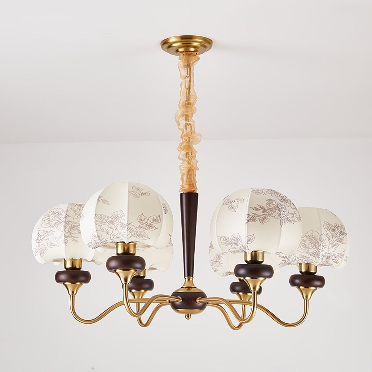 Orchid Chandelier en Tissu Vintage - Neutralighting