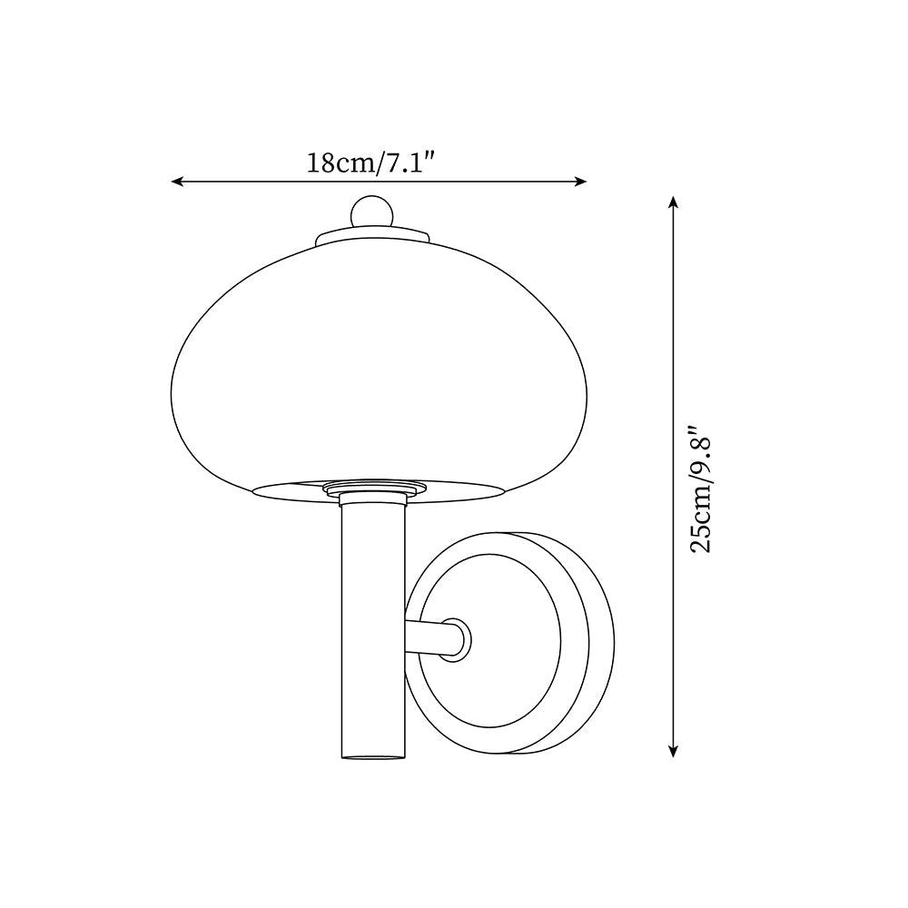 Mushroom Lampe Murale Métal Moderne - Neutralighting