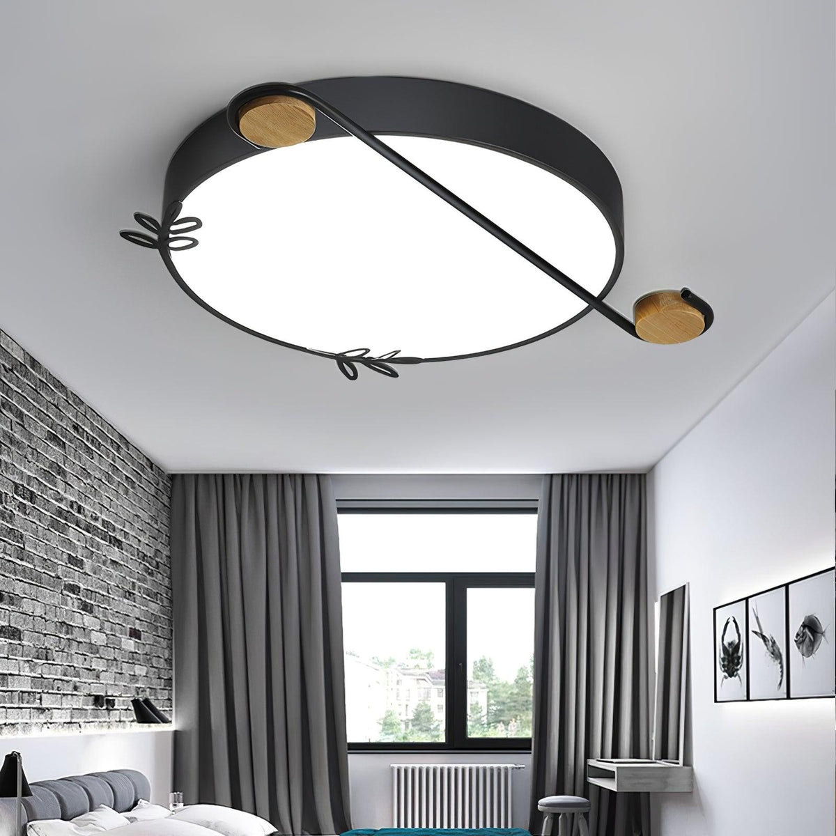 Evzorira Lampe Plafonnier Ronde Art Note Musicale - Neutralighting