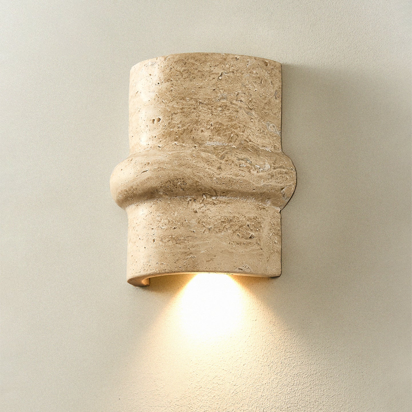 Zeloror Applique Murale en Travertin Créative et Originale - Neutralighting