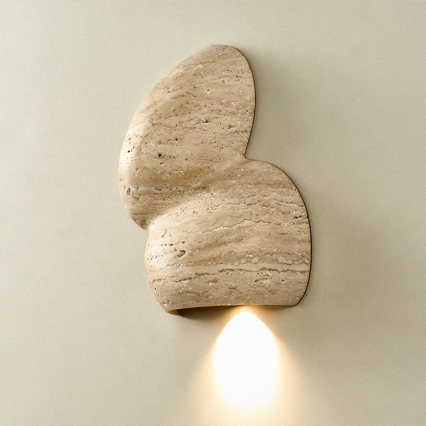 Zeloror Applique Murale en Travertin Créative et Originale - Neutralighting
