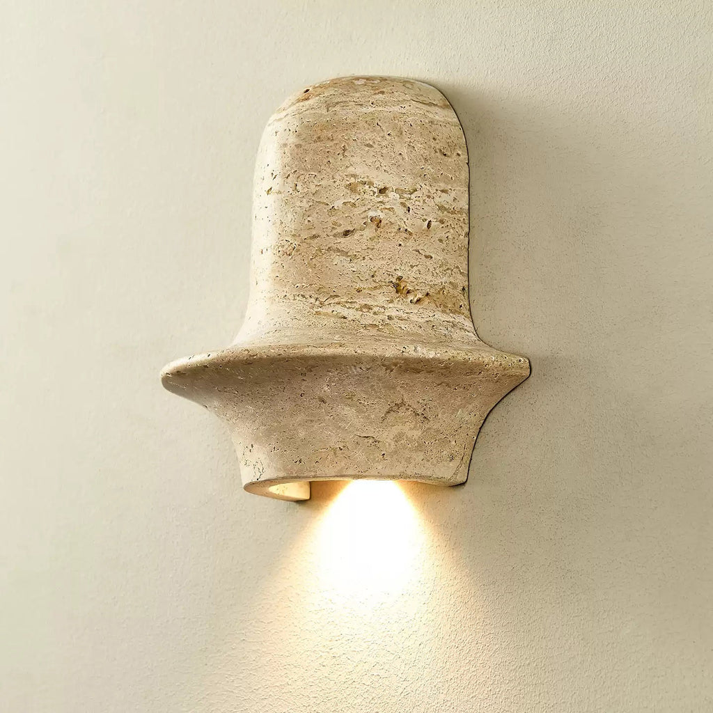 Zeloror Applique Murale en Travertin Créative et Originale - Neutralighting