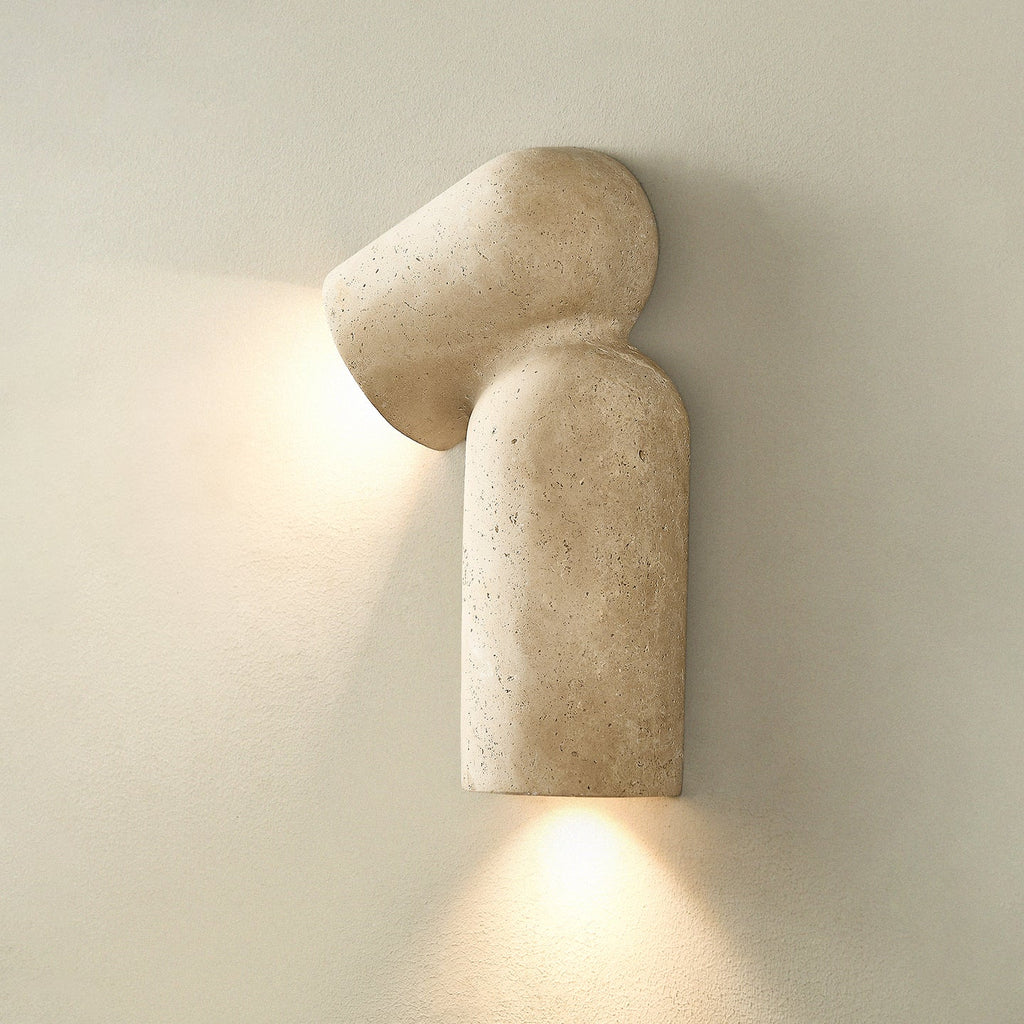 Zeloror Applique Murale en Travertin Créative et Originale - Neutralighting