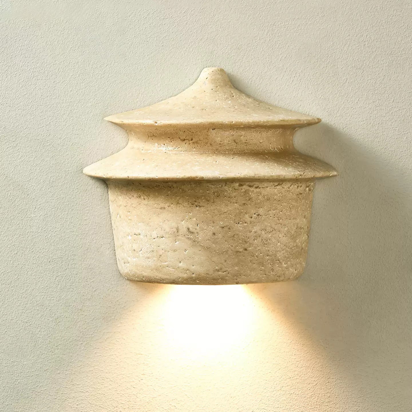 Zeloror Applique Murale en Travertin Créative et Originale - Neutralighting
