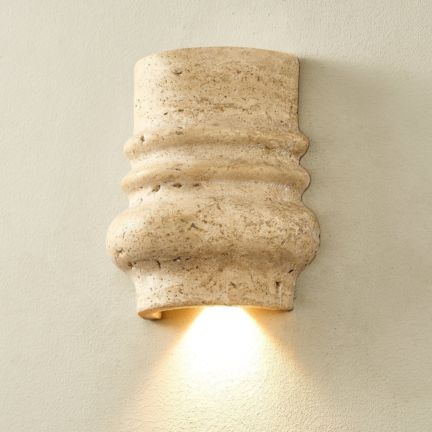Zeloror Applique Murale en Travertin Créative et Originale - Neutralighting