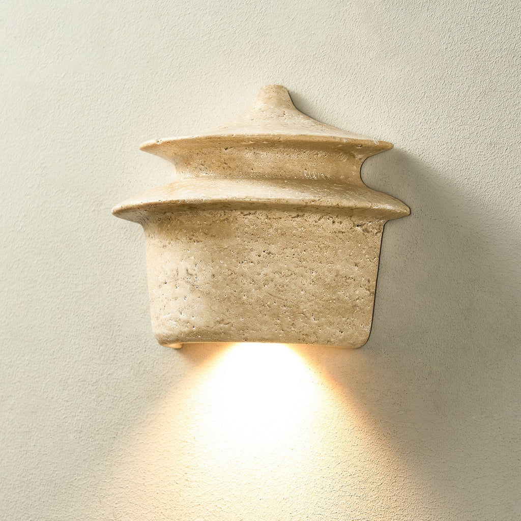 Zeloror Applique Murale en Travertin Créative et Originale - Neutralighting
