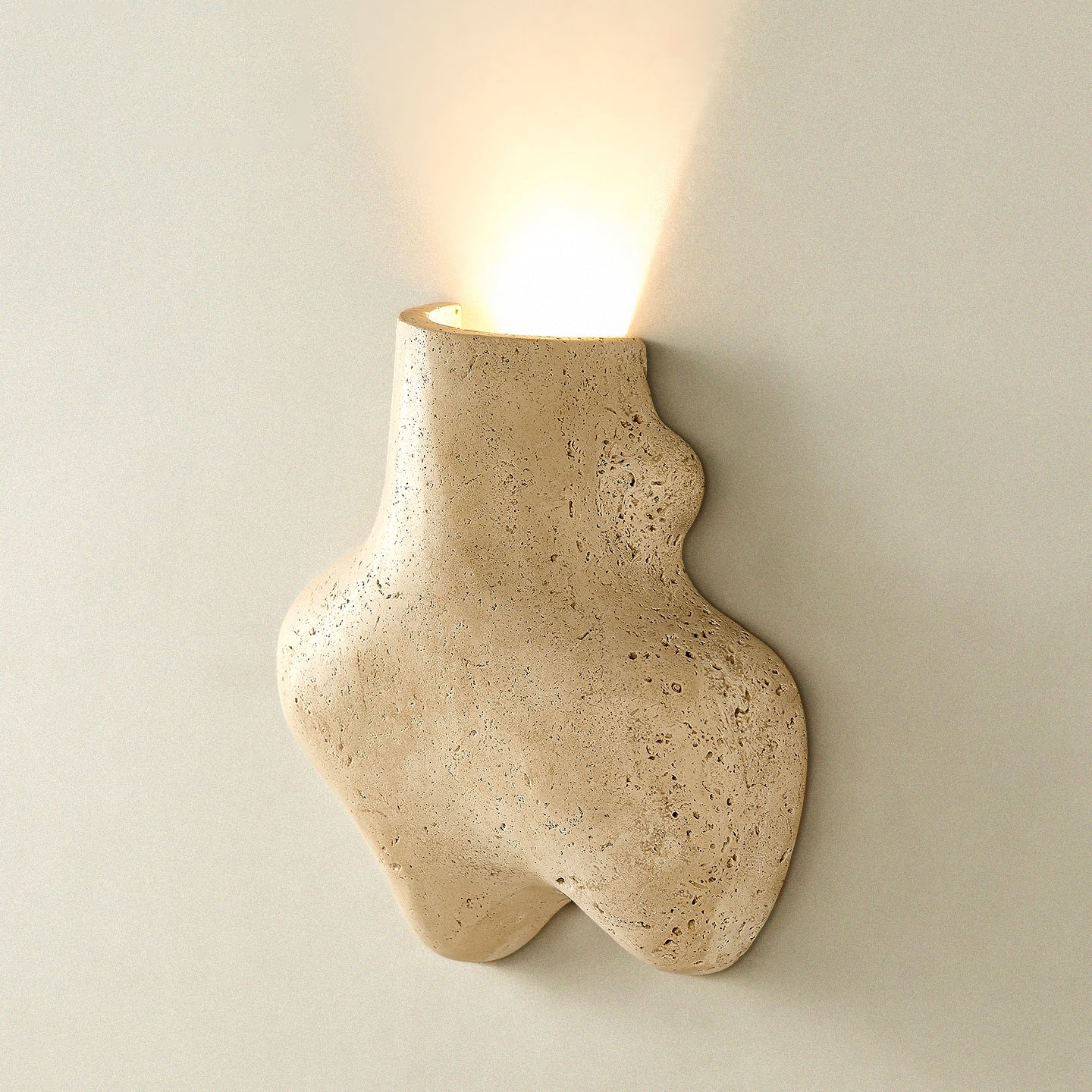 Zeloror Applique Murale en Travertin Créative et Originale - Neutralighting
