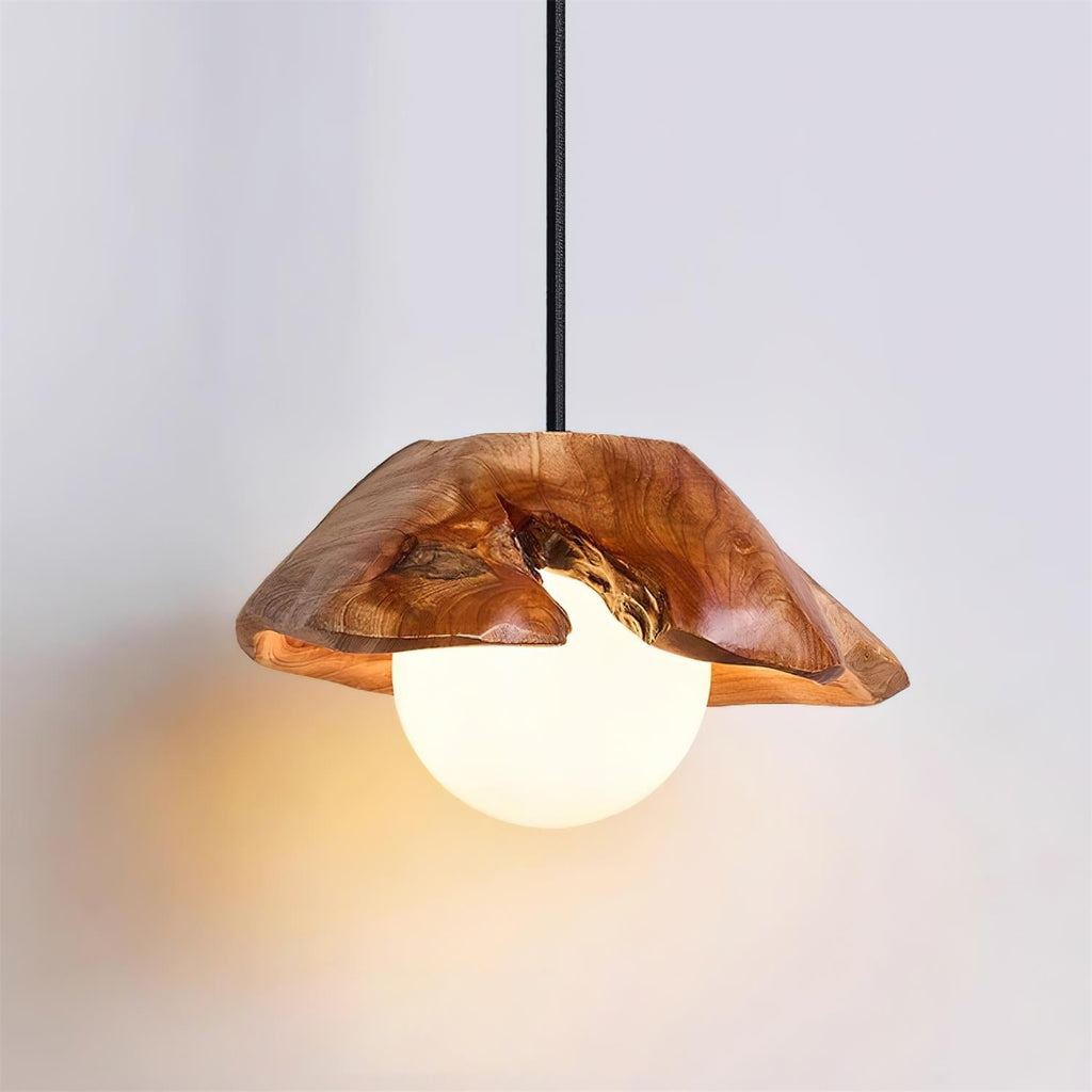 Myrtle Lampe Suspension Bois Verre - Neutralighting
