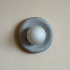 Aurvelyra Applique Murale en Verre Gris et Marbre Nordic Art Classic - Neutralighting
