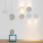 Valentina Ronde LED Suspension Blanc Rose Métal Blanc Salon Chambre - Neutralighting