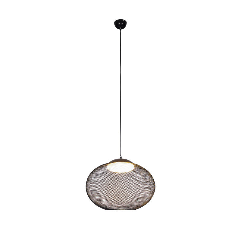 Lustra Suspension Lampe Maille Noire - Neutralighting