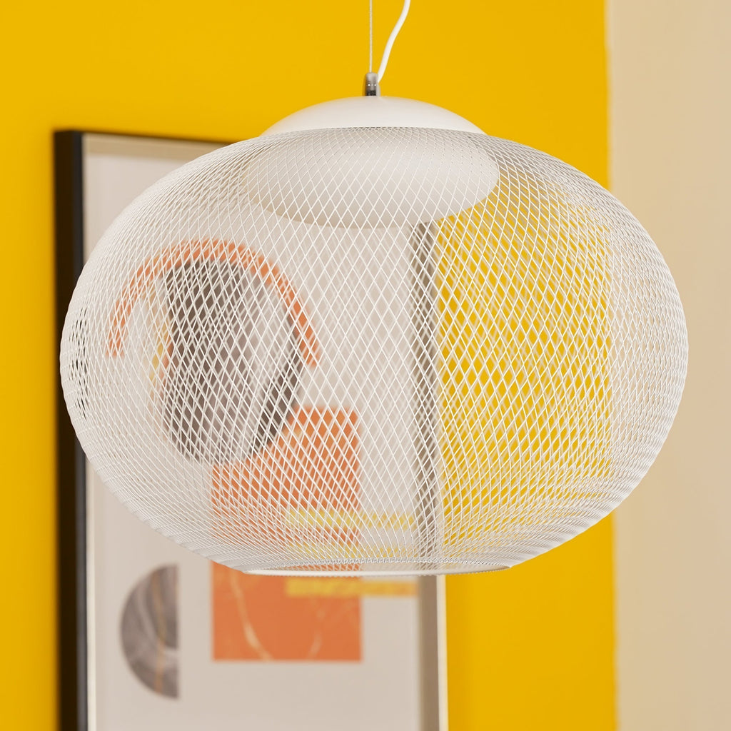 Lustra Suspension Lampe Maille Noire - Neutralighting