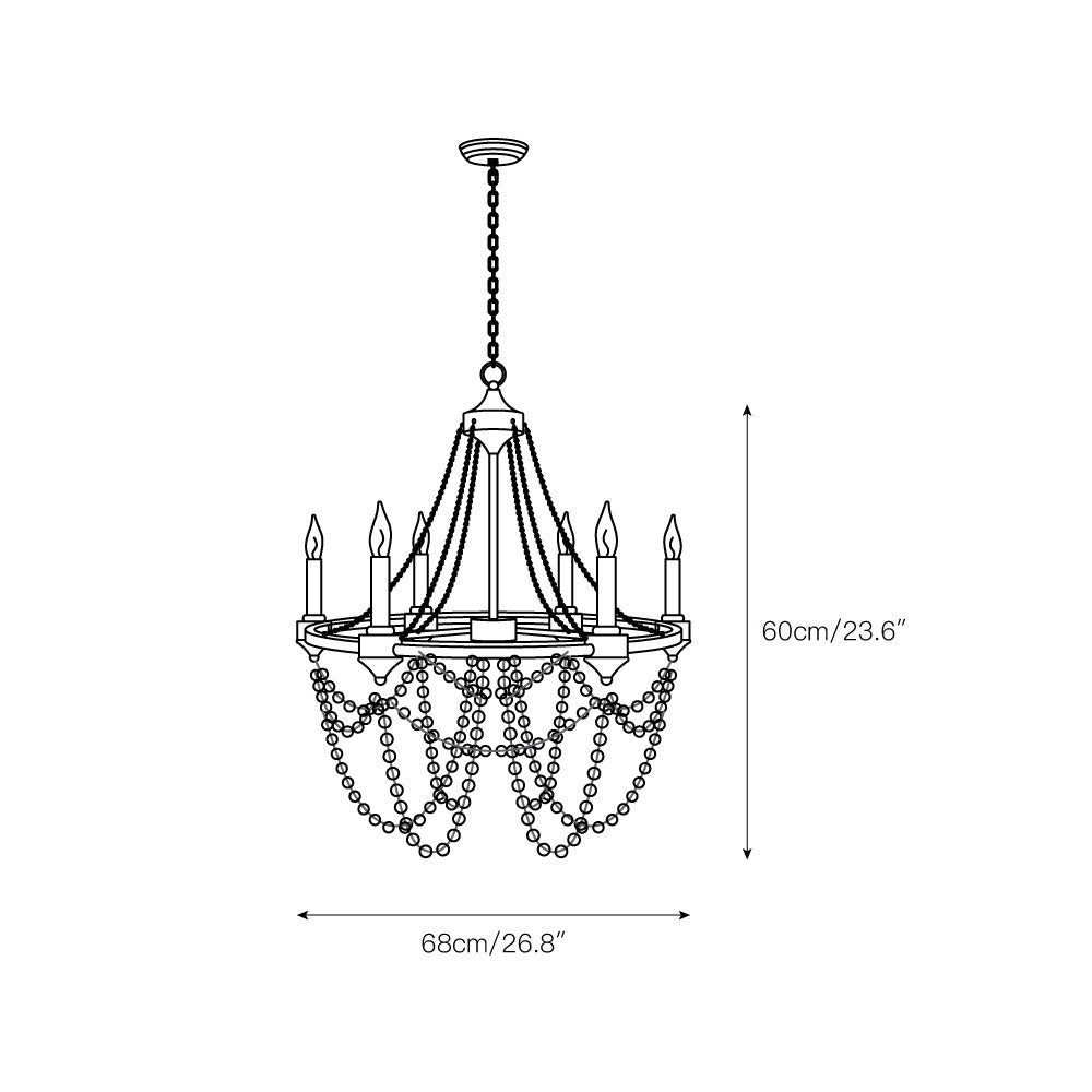 Eurnoros Lustre Vintage Industriel en Bois et Métal - Neutralighting