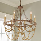 Eurnoros Lustre Vintage Industriel en Bois et Métal - Neutralighting
