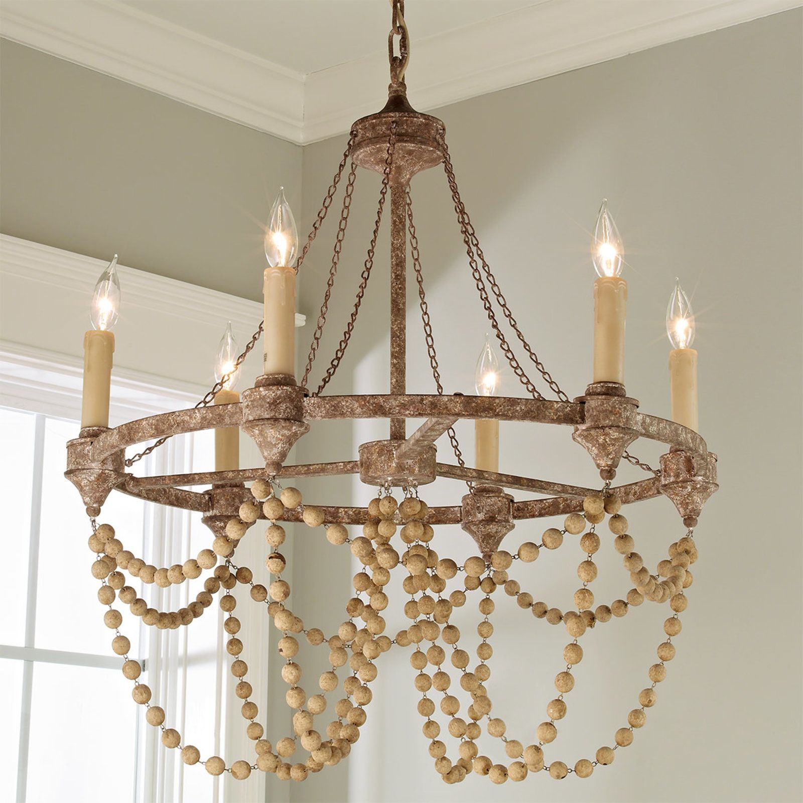 Eurnoros Lustre Vintage Industriel en Bois et Métal - Neutralighting