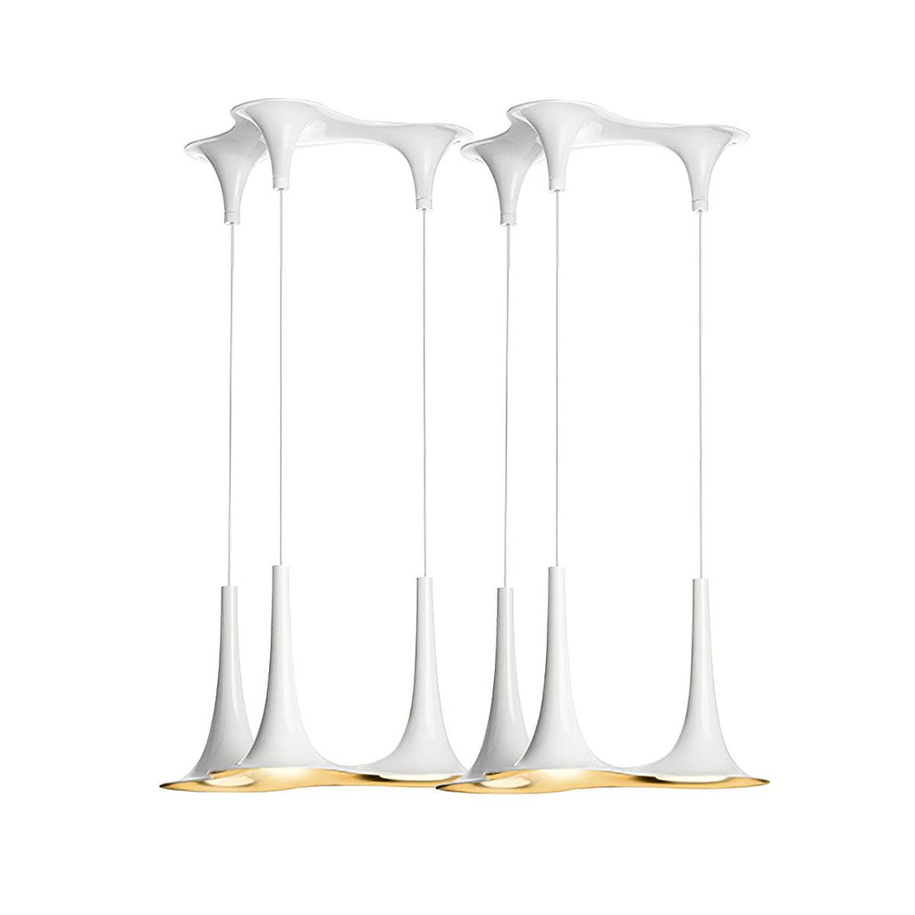 Solara Lampe suspendue en acrylique en forme de trompette contemporaine - Neutralighting