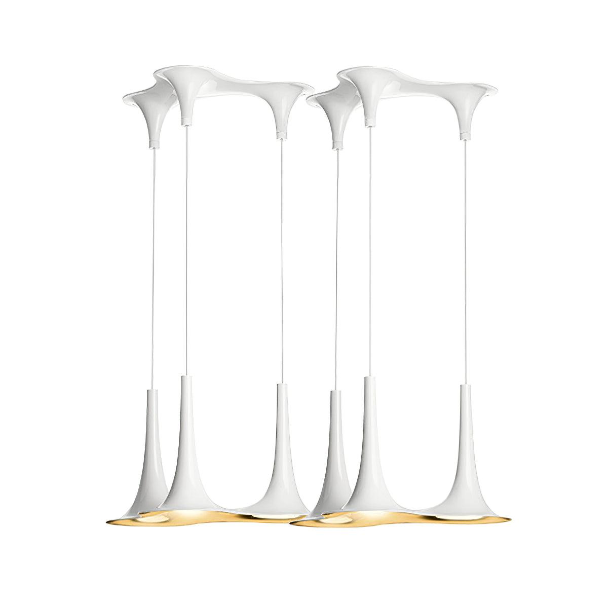Solara Lampe suspendue en acrylique en forme de trompette contemporaine - Neutralighting
