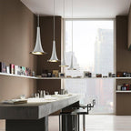 Solara Lampe suspendue en acrylique en forme de trompette contemporaine - Neutralighting