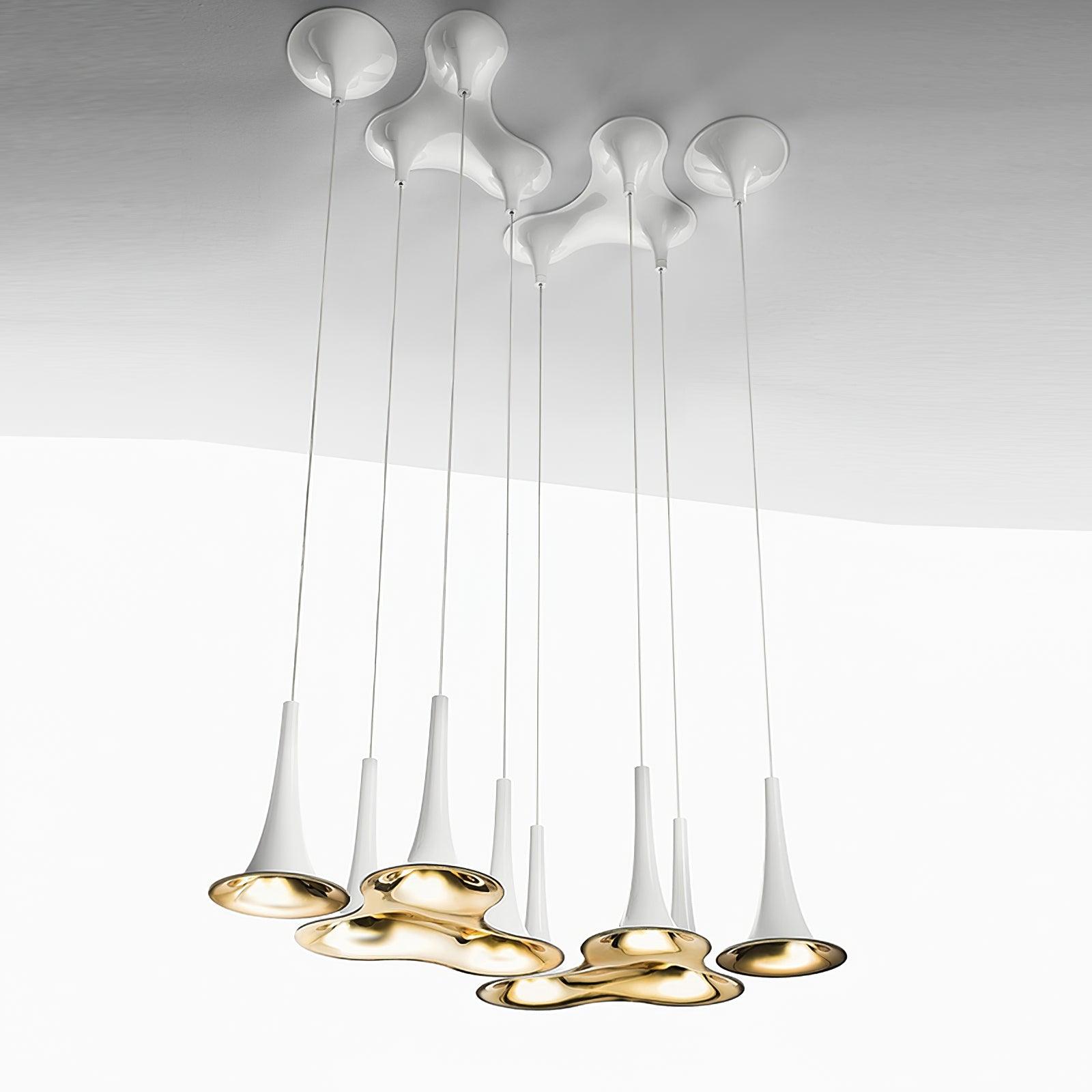 Solara Lampe suspendue en acrylique en forme de trompette contemporaine - Neutralighting