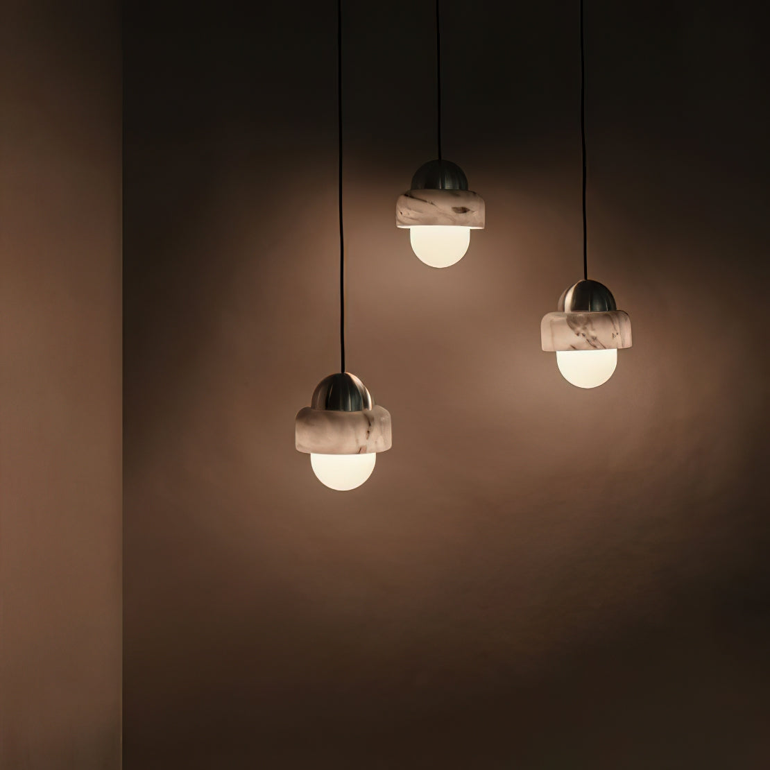 Elliren Suspension Moderne Minimaliste en Verre et Marbre - Neutralighting