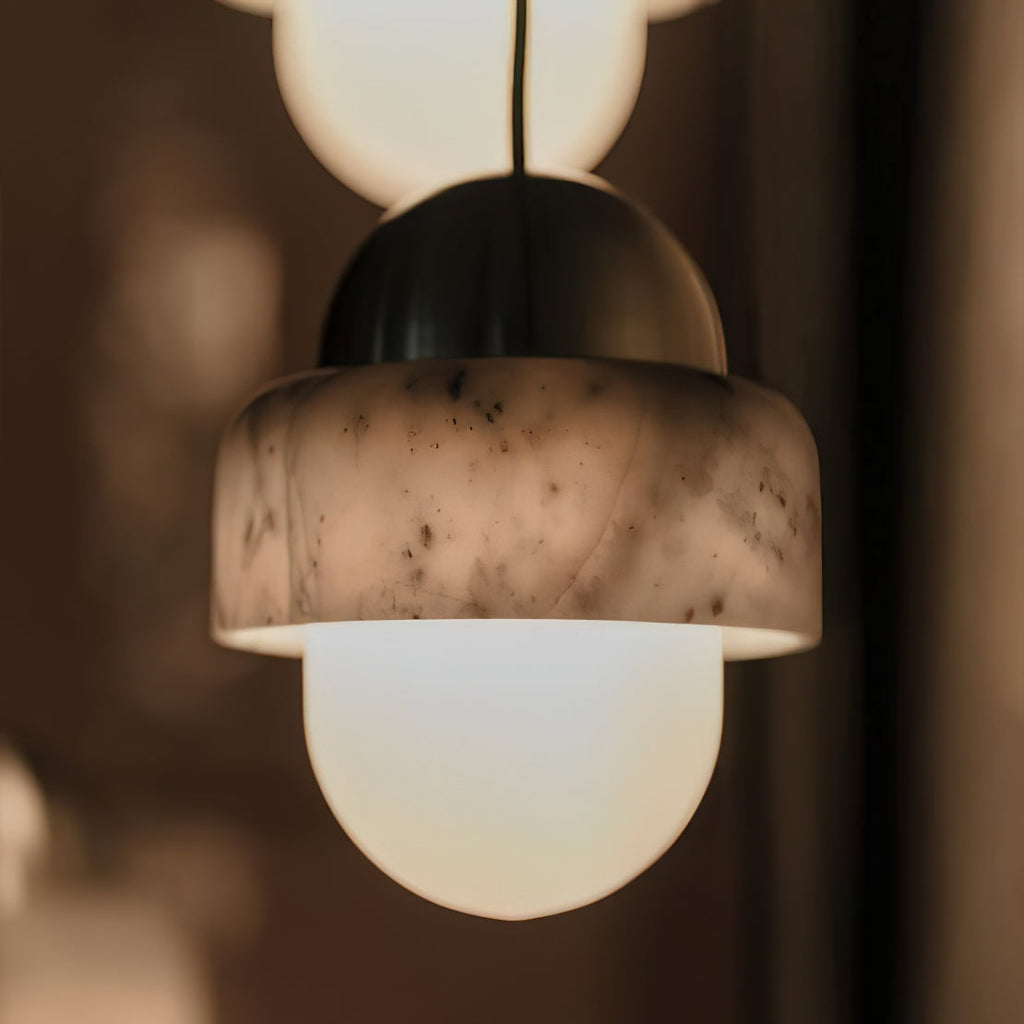 Elliren Suspension Moderne Minimaliste en Verre et Marbre - Neutralighting