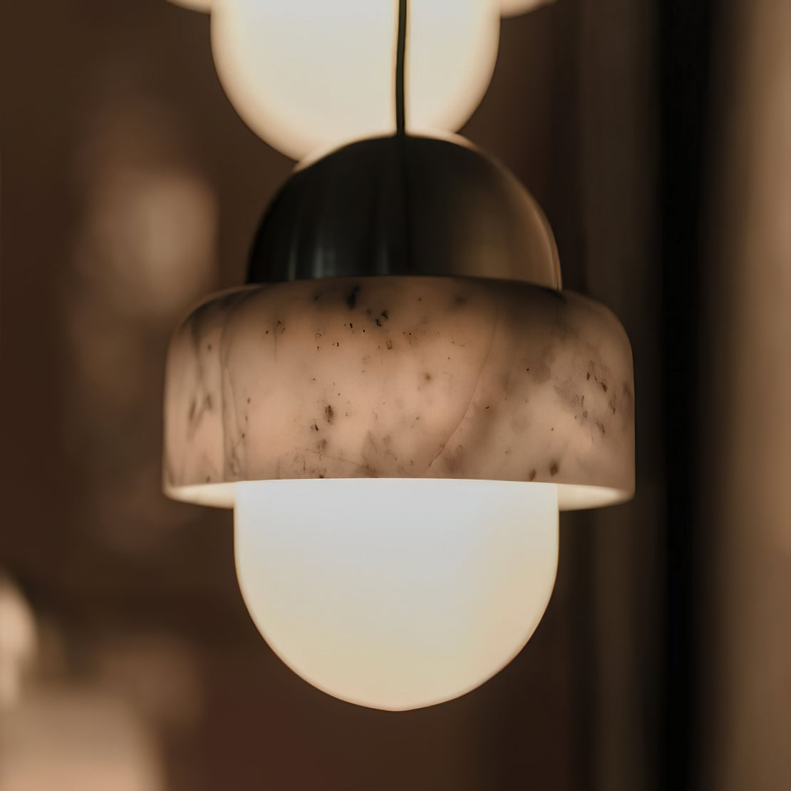 Elliren Suspension Moderne Minimaliste en Verre et Marbre - Neutralighting