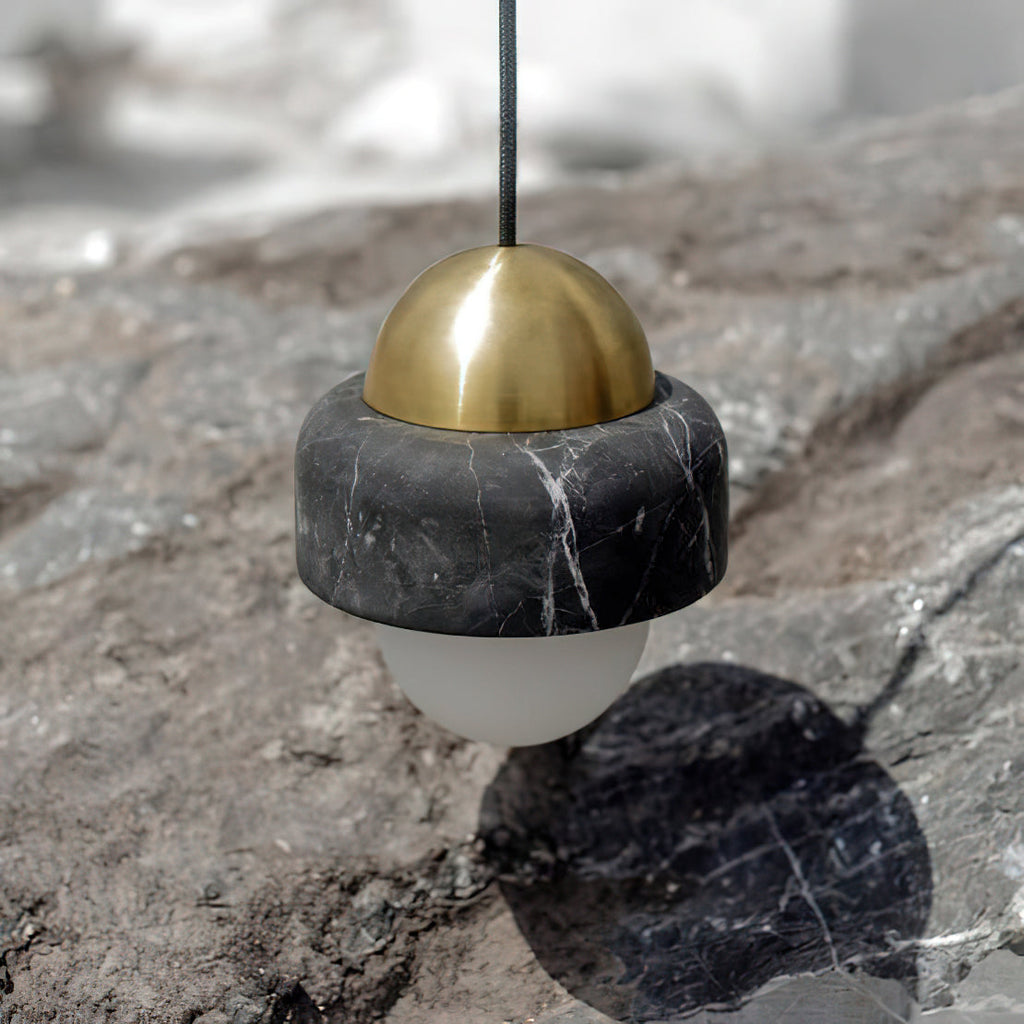 Elliren Suspension Moderne Minimaliste en Verre et Marbre - Neutralighting
