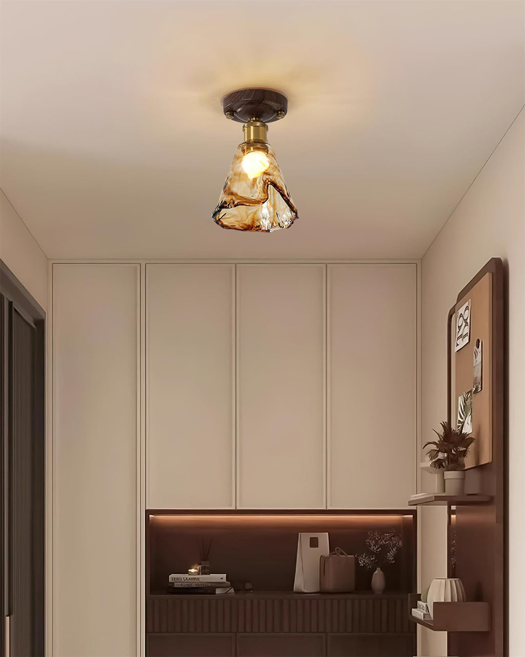 Velimo Plafonnier en Verre Ambre - Neutralighting