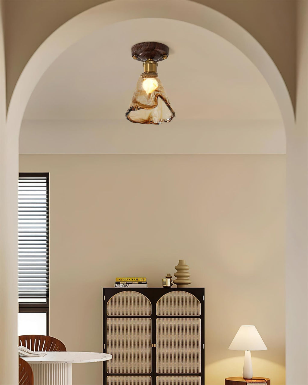 Velimo Plafonnier en Verre Ambre - Neutralighting