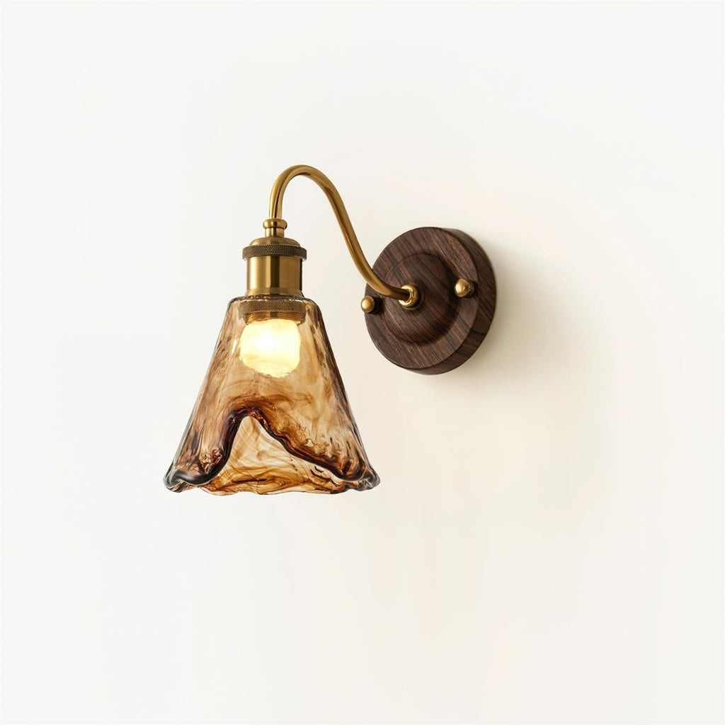 Zephyr Applique Murale Vintage Noyer Doré - Neutralighting