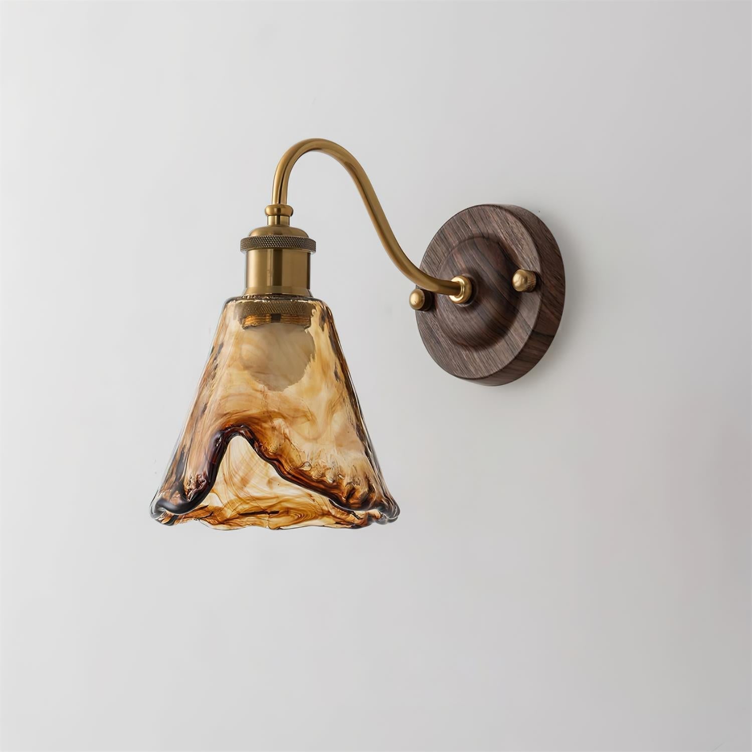 Zephyr Applique Murale Vintage Noyer Doré - Neutralighting