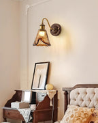 Zephyr Applique Murale Vintage Noyer Doré - Neutralighting