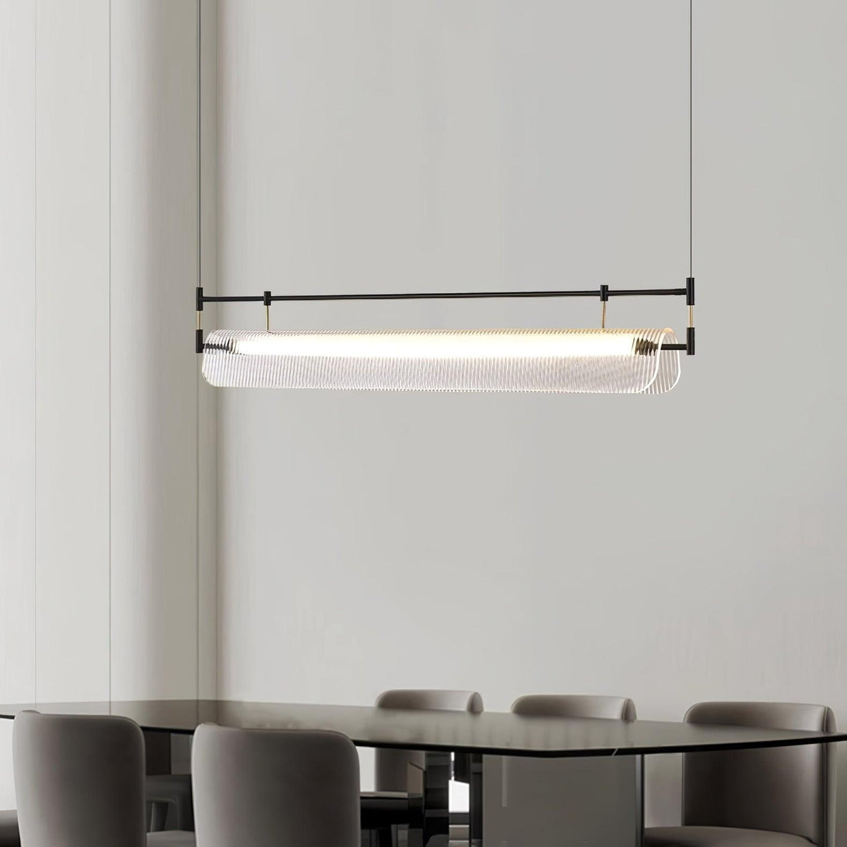 Lustra Chandelier Linéaire en Acrylique Long - Neutralighting