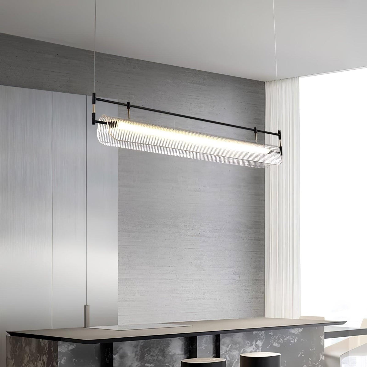 Lustra Chandelier Linéaire en Acrylique Long - Neutralighting